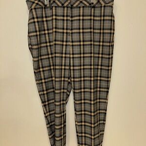 H&M Plaid Chinos - Black and Tan
